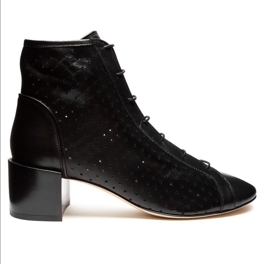 Acne Studios Mable Perforated Leather Ankle Boots